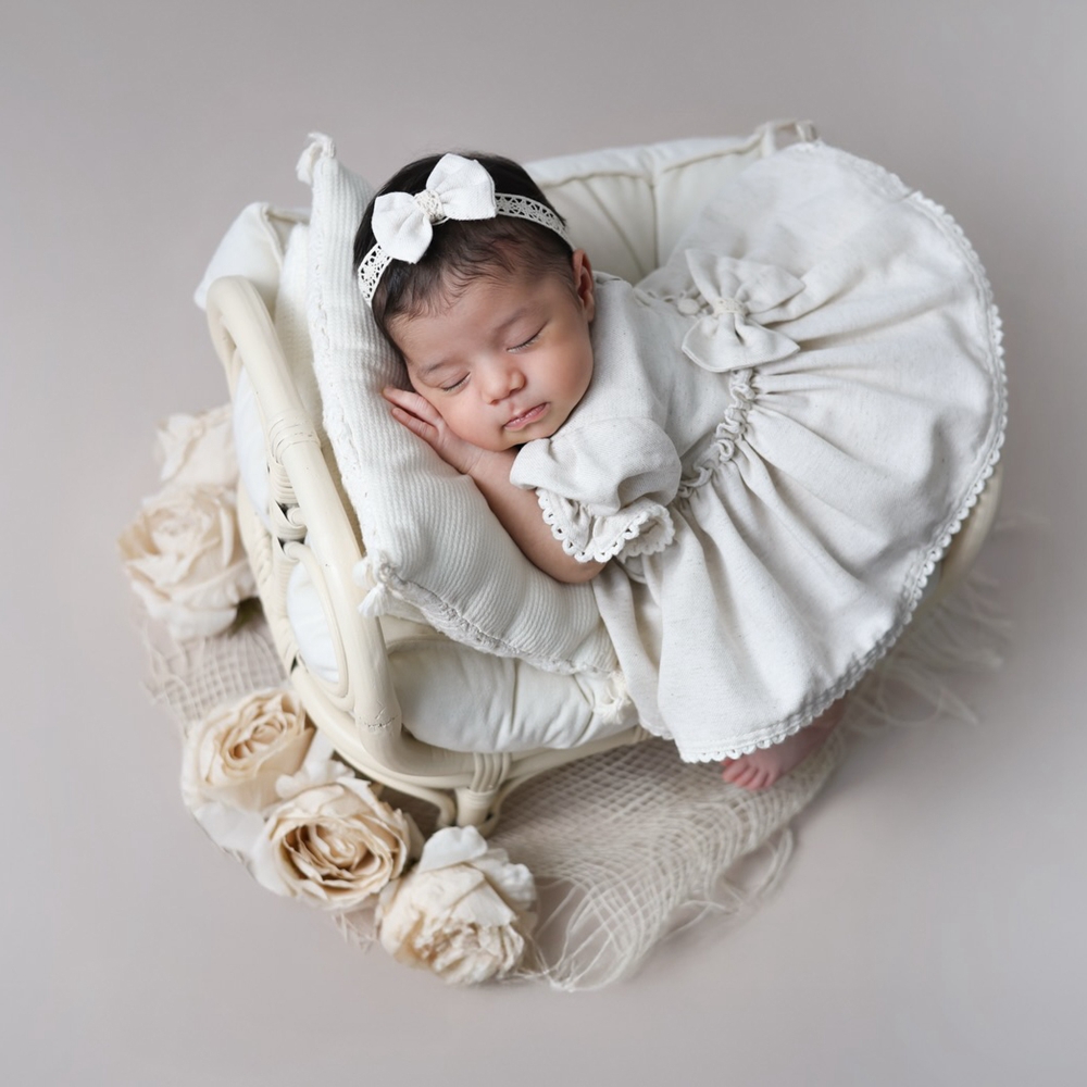 Baby Clothing Discount - Pasgeboren fotografie rekwisieten babymeisjeskleding kanten rug