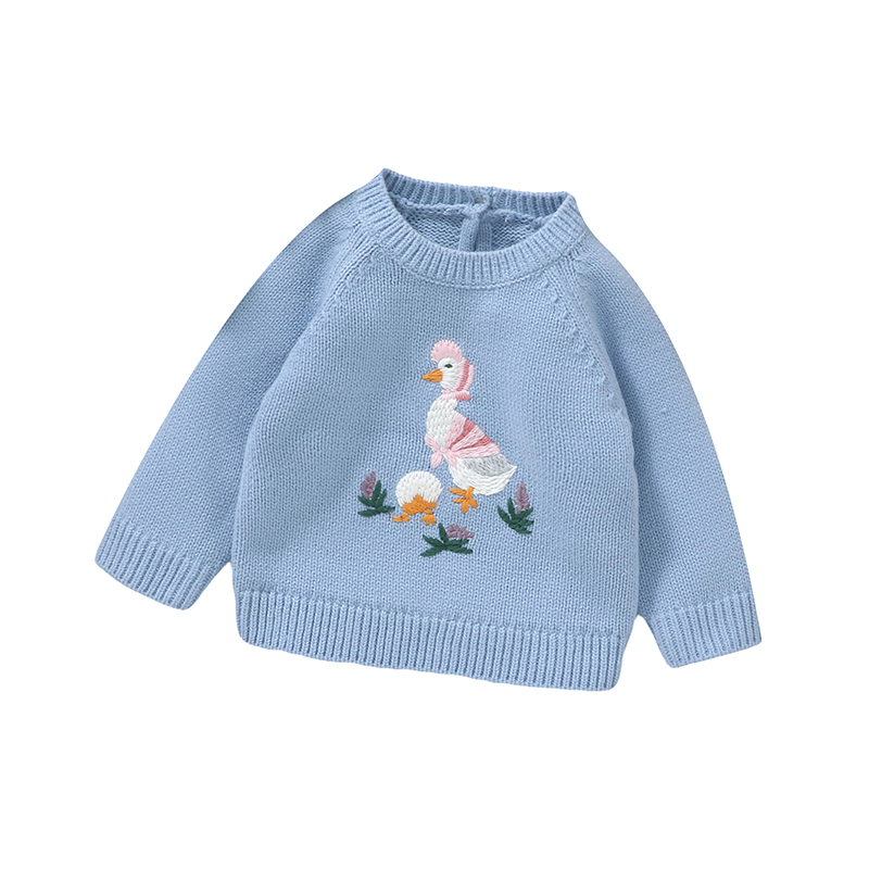 Baby Clothing Jumpers - Herfst Baby Trui Leuke Geborduurde Eend