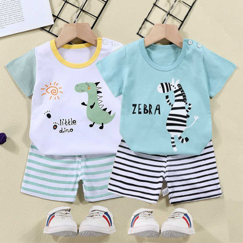 Baby Clothing Deals - Katoen Tees + Shorts 2-delige Trainingspak