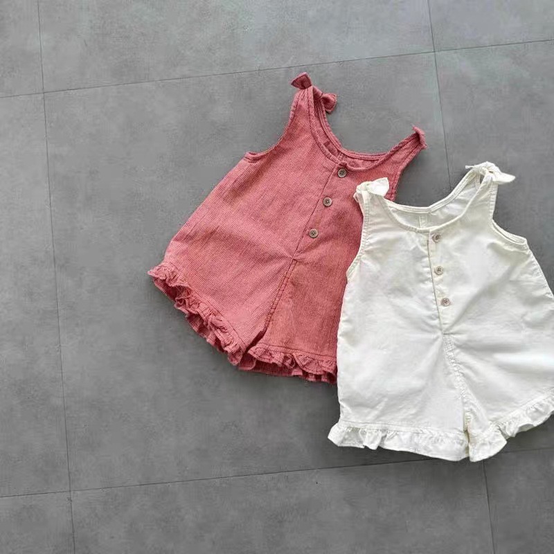 Baby Clothing Discount - HY2831 Zomerrompertje voor meisjes met overslag