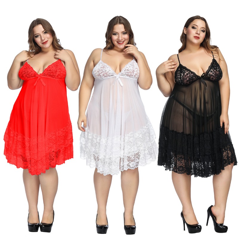 S-7XL Plus Size Sexy Strap Nac - Baby Gown Nightwear recensie en prijs