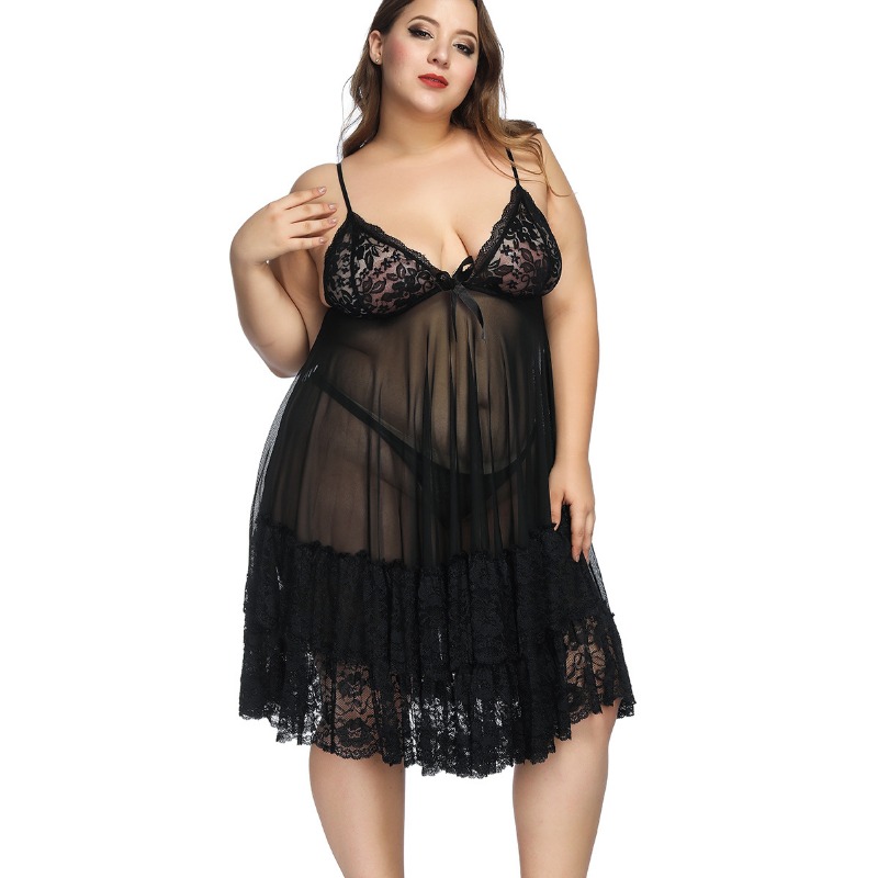 S-7XL Plus Size Sexy Strap Nac - Baby Gown Nightwear recensie en prijs