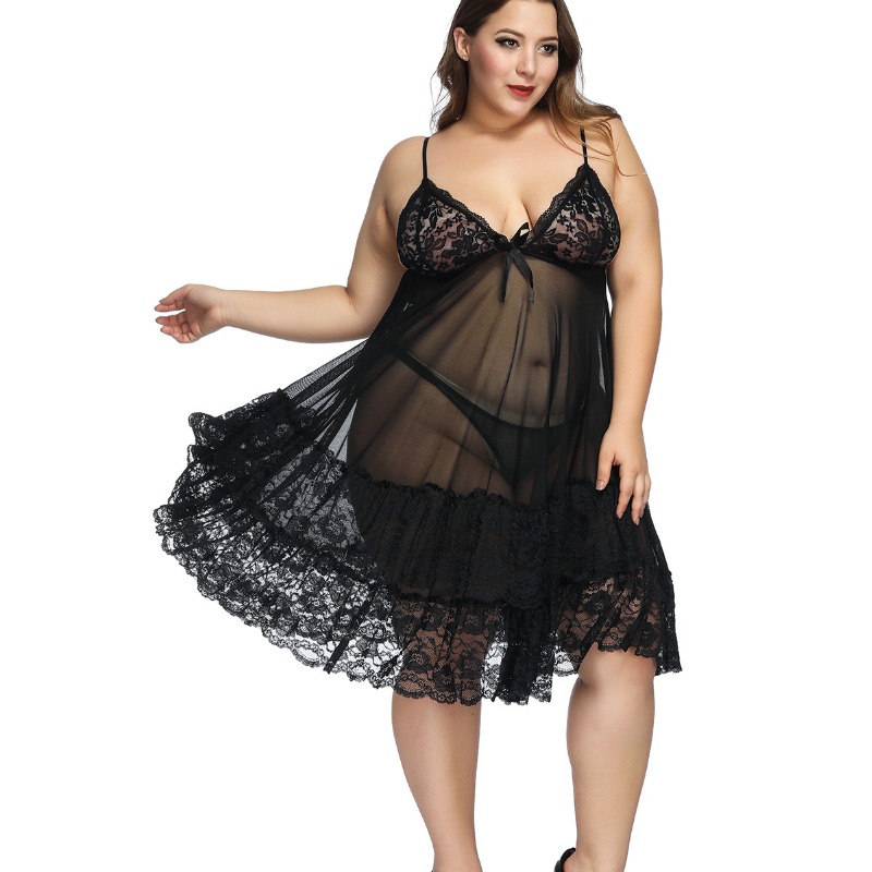 S-7XL Plus Size Sexy Strap Nac - Baby Gown Nightwear recensie en prijs